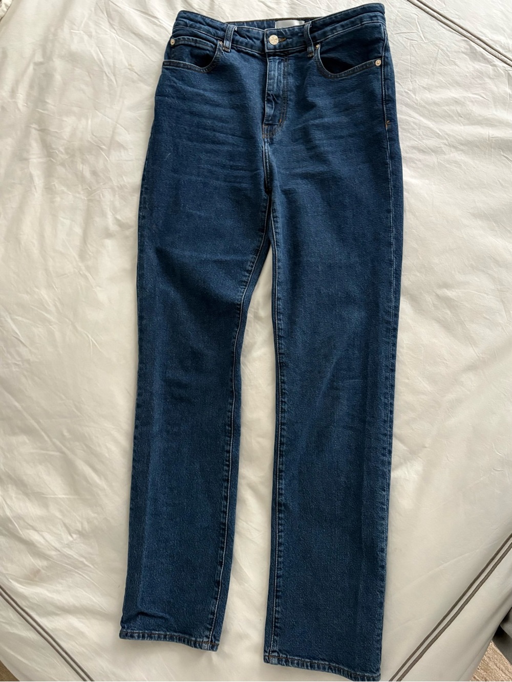 Frame Jeans “The Ruler” High-Rise Women's Jeans in Dark Blue
